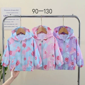 áo khoác gió lót lưới cao cấp bé gái nàng mẫu gấu dâu, nàng tiên cá, thỏ, melody 12-26kg, áo gió bé gái 2-5 tuổi