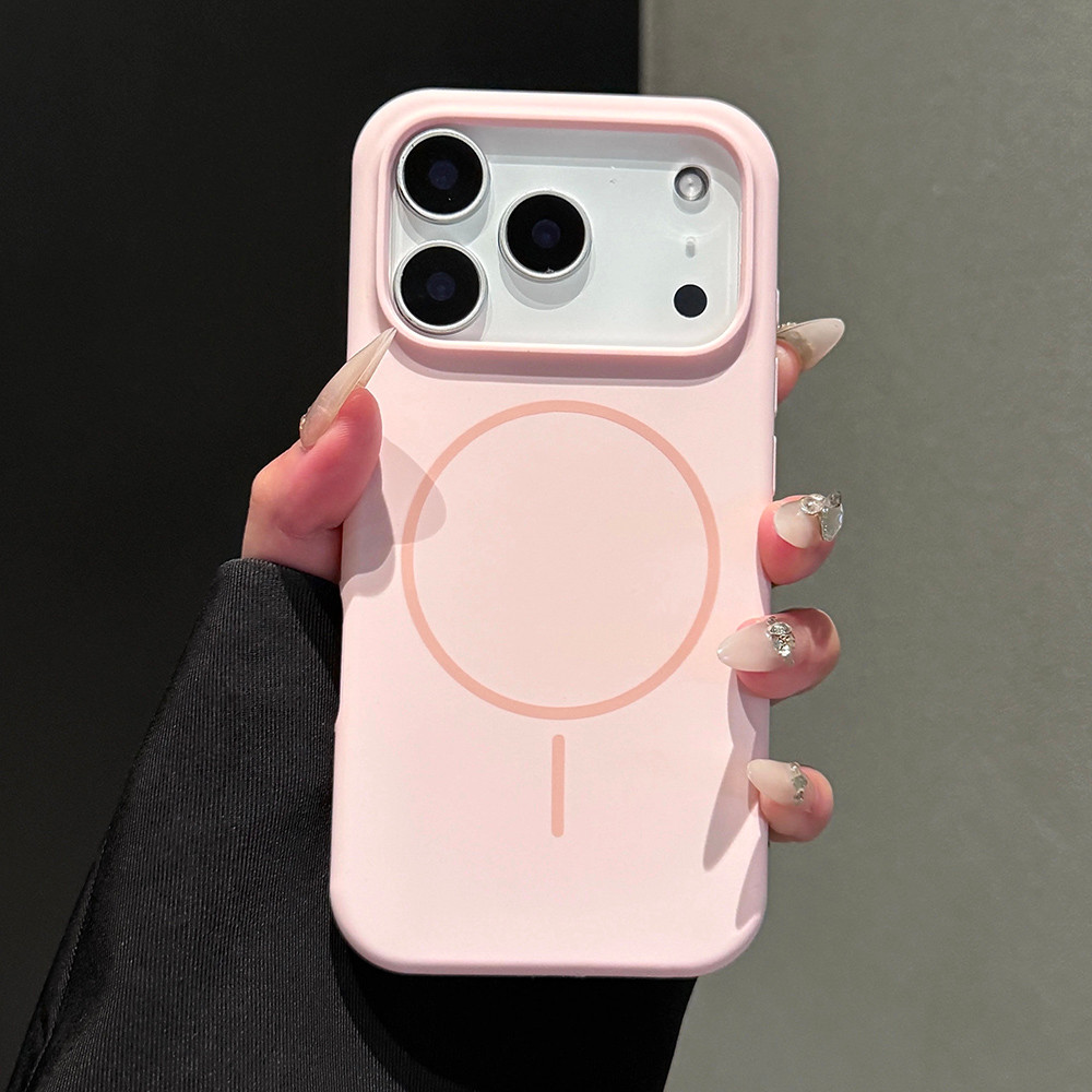 Ốp điện thoại silicon lỏng màu mận từ tính cho iPhone 17 Pro Max 17 Air 16 Plus 15 14 13 12 11 Vỏ bảo vệ chống sốc