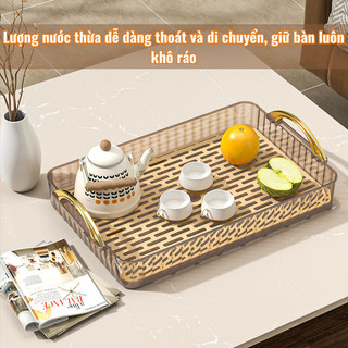 Khay Úp Ly Cốc Acrylic BUNNIES HOUSE, Thiết Kế Đơn Giản, Decor Trang Trí Phòng Khách Sang Trọng