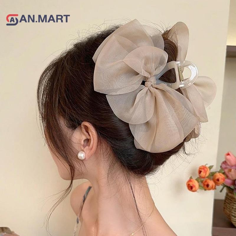 Bigdealssuper Thời Trang Lưới Nơ Kẹp Nữ Đuôi Ngựa Bím Tóc Cô Gái Thanh Lịch Phụ Kiện Tóc Quà Tặng Kẹp Mũ Siêu