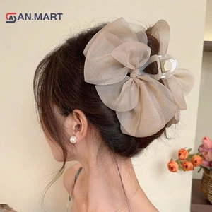 Bigdealssuper Thời Trang Lưới Nơ Kẹp Nữ Đuôi Ngựa Bím Tóc Cô Gái Thanh Lịch Phụ Kiện Tóc Quà Tặng Kẹp Mũ Siêu