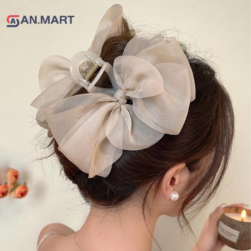 Bigdealssuper Thời Trang Lưới Nơ Kẹp Nữ Đuôi Ngựa Bím Tóc Cô Gái Thanh Lịch Phụ Kiện Tóc Quà Tặng Kẹp Mũ Siêu