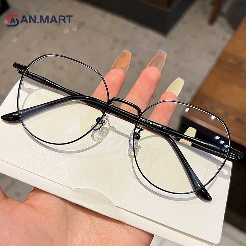 Bigdealssuper Kính Siêu Nhẹ Hợp Kim Khung Đồng Bằng Nam Nữ Chống Ánh Sáng Xanh Kính Dự Tiệc Trang Trí Kính Mắt Kính Siêu