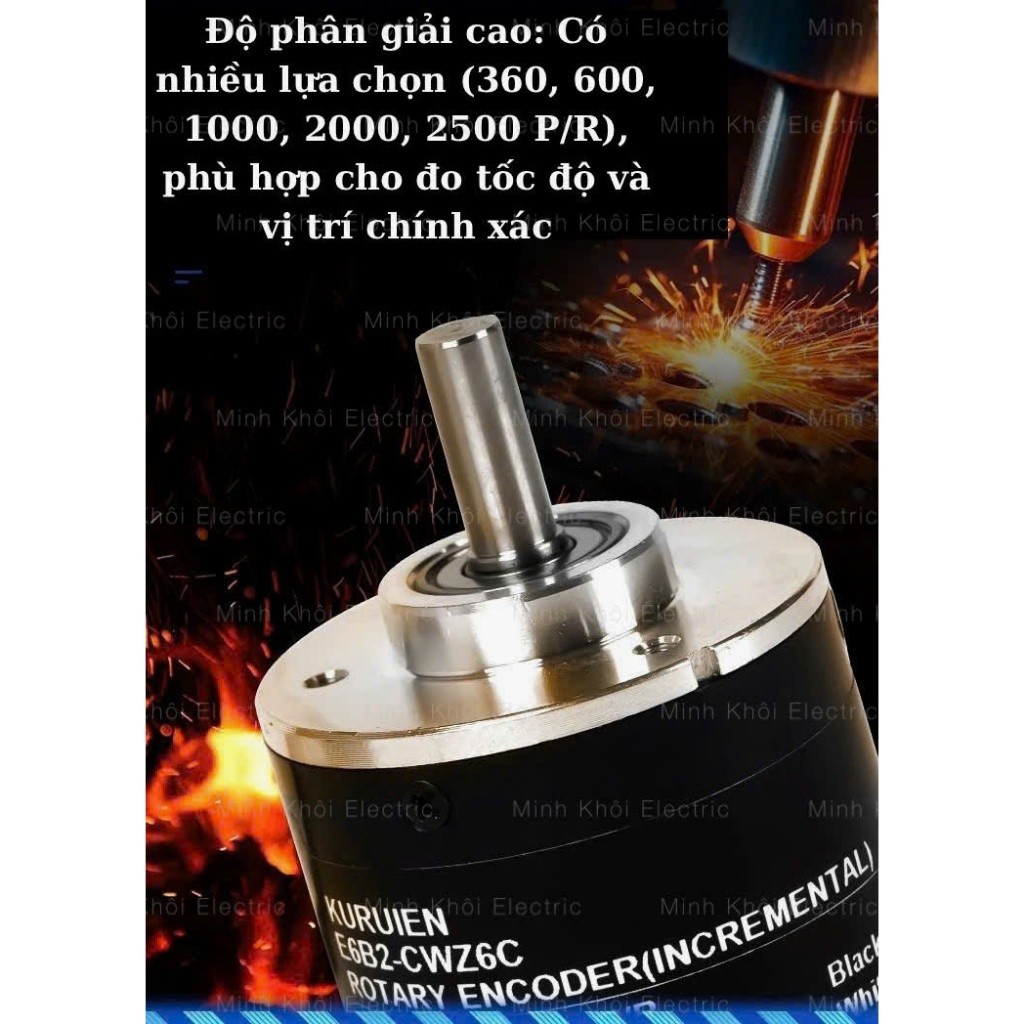 Cảm biến vòng quay E6B2-CWZ6C,bộ mã hóa vòng quay,bộ phát xung,bộ mã hóa xung,bộ đếm,cảm biến quay,encoder vòng quay