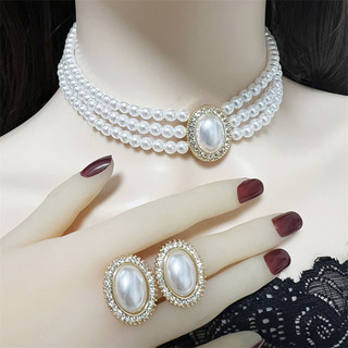 Bộ bông tai và vòng cổ ngọc trai cao cấp từ thương hiệu Niche
