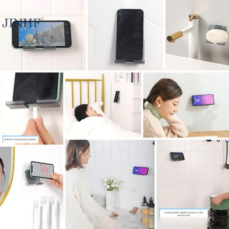 JINHF Chống Thấm Nước Đa Năng Điện Thoại Di Động Giá Đỡ Máy Tính Bảng Giá Đỡ Phòng Tắm Nhà Vệ Sinh Tường Đứng Cho Huawei HOT