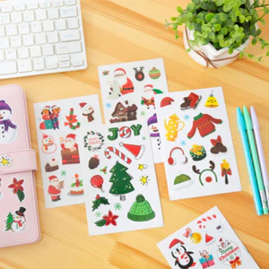 10 / 20 Chiếc Trang Trí Giáng Sinh Nhật Ký Album Miếng Dán DIY Tay Tài Khoản Dán Trẻ Em Văn Phòng Phẩm Quà Tặng