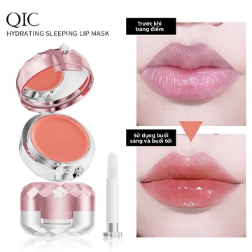 QIC Dưỡng Ẩm Môi Mặt nạ Tẩy Tế Bào Chết Da Chết Phai Màu Môi Đường Người Bảo Vệ Đêm Dưỡng Ẩm Làm Mới Làm Mới Khi Ngủ Mặt nạ Môi