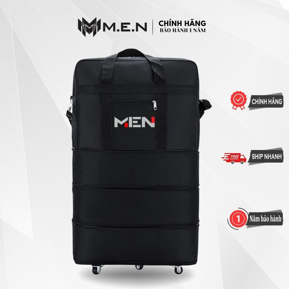 Túi du lịch gấp gọn nam nữ Men 5 bánh xe có 3 kích thước đen full siêu ngầu [CHẤT LƯỢNG]