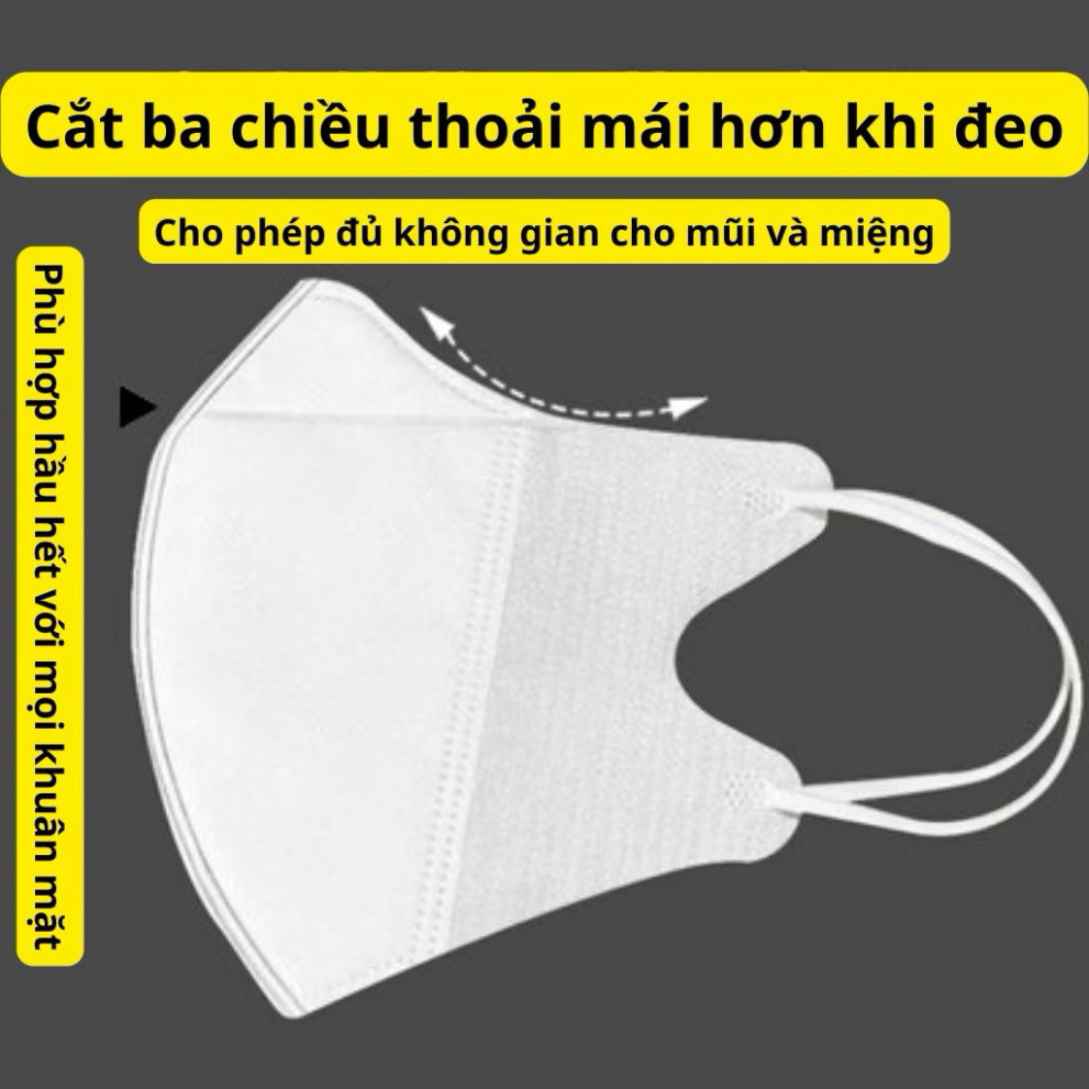 Thùng 100 chiếc khẩu trang 5D Duy Ngọc kháng khuẩn, chống tia uv, dùng 1 lần, khẩu trang DUY NGỌC