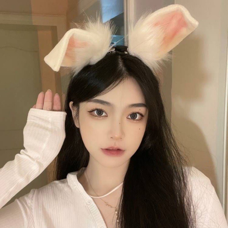 Mũ kẹp tóc hình tai thỏ phong cách Gothic sang trọng - Phụ kiện cosplay