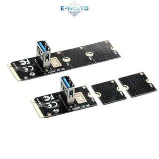 E-WOITD NGFF M2 sang PCI E X16 Khe cắm PCIe Riser Adapter Thẻ khai thác Thẻ khai thác GPU mở rộng tốc độ cao Thiết lập khai thác E-WOITD