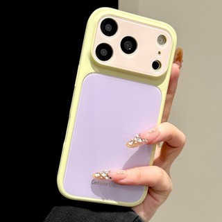Ốp điện thoại hút từ tính bằng kính màu tương phản cao cấp phù hợp cho iPhone17 Pro Max 16 15 14 Pro Max bảo vệ camera chống sốc chống rơi mặt sau cứng