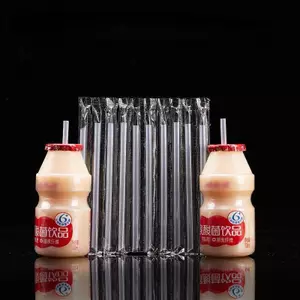 Ống Hút 0.4mm Đóng Gói riêng Đồ Uống Yakult Ống Hút Trẻ Em Dùng Một Lần Cấp Thực Phẩm Trong Suốt Liên Kết Mũi Nhọn