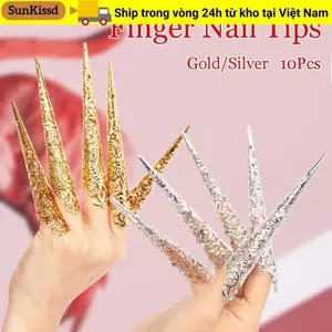 SUNKISSD 10 Cái Móng Tay Giả Tinh Tế Khiêu Vũ Chống Đỡ Con Công Khiêu Vũ Móng Tay Giả