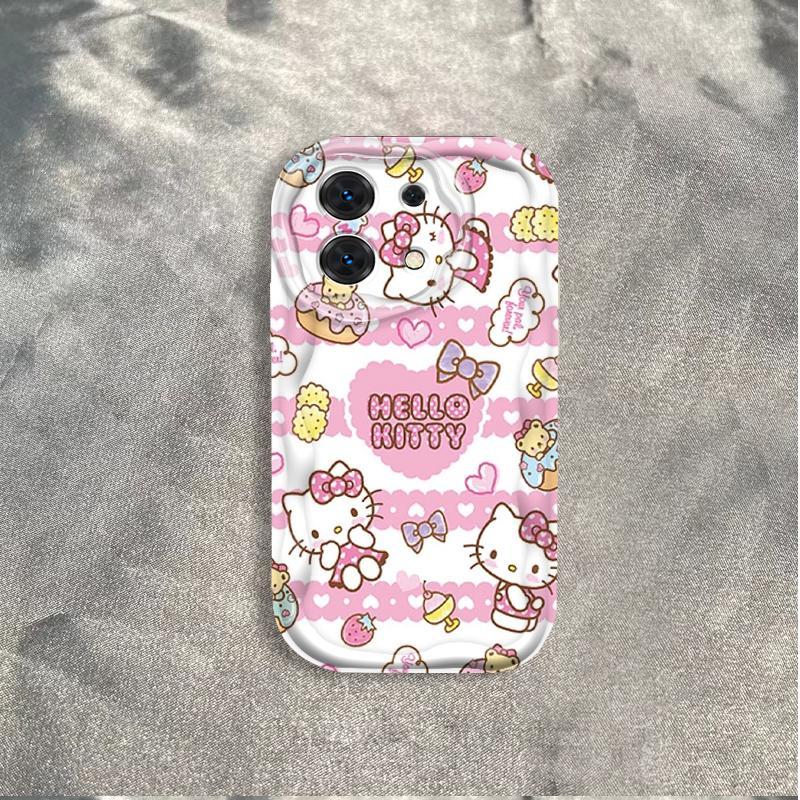 Ốp Silicon Hoạt Hình Cho Redmi Note 13 Pro 4G 5G POCO M6 Pro 4G Ốp Điện Thoại Mềm 3D Kem TPU Kitty Girl Sinh Viên Ốp Lưng Chống Sốc