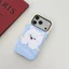 Trắng Bichon Frise với Ốp điện thoại văn bản "Puppy", Ốp lưng 2 trong 1 kiểu dáng cổ điển mềm tương thích với iPhone17 16 15 14 13 12 11 Pro Max