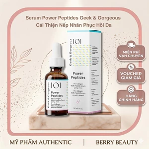Serum Power Peptides Geek & Gorgeous 30ML | Cải Thiện Nếp Nhăn Phục Hồi Da