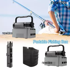 Hộp câu cá di động NEWIDEA, Giá đỡ cần câu thiết kế nhỏ gọn đa chức năng, hoạt động ngoài trời Hộp lưu trữ thanh dung lượng lớn Phụ kiện câu cá