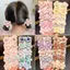 PNPIA- 10 Cái / bộ Dây Buộc Tóc Hoa Fabirc Nhiều Màu Sắc Scrunchies Bé Gái Co Giãn Đuôi Ngựa Giá Đỡ Dây Cao Su Cho Bé Tập Đi Mũ Trẻ Em