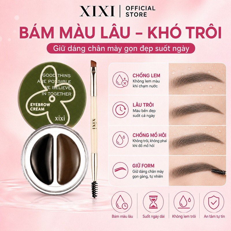 XIXI Gel Kẻ Mày D583 – Brow Gel Chống Nước, Lâu Trôi, Lên Màu Tự Nhiên, Dễ Kẻ Định Hình Chân Mày