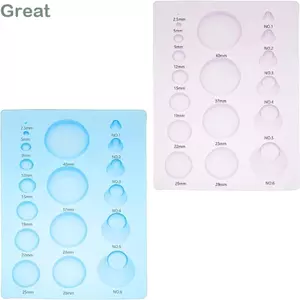 TUYỆT VỜI 2 Dụng Cụ Quilling Giấy, Khuôn Nửa Bóng lõm-Convex 3-Row, Giấy Thủ Công Dụng Cụ Mái Vòm 2 Chiếc Nhựa Hình Cầu Kiểu DIY