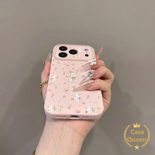 Ốp Lưng Tương Thích Cho iPhone 17 14 12 11 16 13 15 Pro Max X XR XS Max 7 8 16 Plus Air SE Sáng Tạo Toàn Màn Hình Hoa Thỏ Bong Bóng Trái Tim