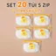 Set 20 túi zip hình vịt dễ thương đựng đồ đa năng