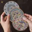 JCSYFAC Gốm Chống bỏng Placemat Ấm cúng Retro Phong Cách Trung Hoa Để Bảo Vệ Nhiệt Bàn Mới