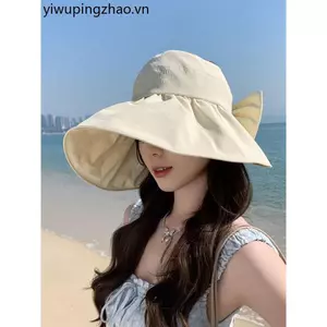 Phong Cách Mới Rỗng Mũ Nữ Mùa Hè Chống Nắng Mũ Gấp Vành Lớn Chống Tia Cực tím Mũ Chống Nắng Đi Biển Xô Nón