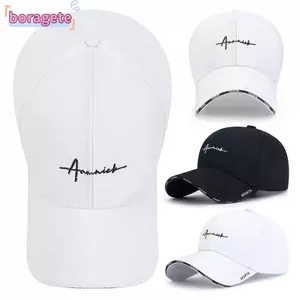 Mũ bóng chày BORAGETE, Mũ chống nắng có thể điều chỉnh màu trơn, Mũ Cotton thoáng khí cho nam giới