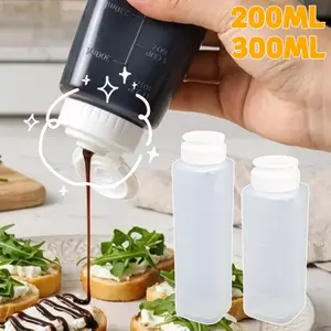 1 / 2 / 4 Chai Bóp Bán Trong Suốt Cấp Độ Còn Lại Cho Salad Dressing Sốt Cà Chua Dễ Dàng Đổ Lại Không Chất Thải