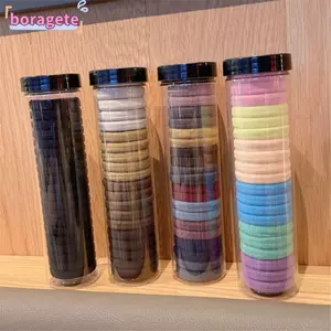 BORAGETE 20 Cái / hộp Giá Đỡ Đuôi Ngựa Nylon Cho Bé Gái Trẻ Em Phụ Kiện Tóc Co Giãn Dây Buộc Tóc