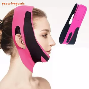 FAVORITEGOODS Slim Face Belt, V-Line Slim Tight Facial Banding, Portable Physical Correction Double Chin Lift Up Slim Makeup Tool Lifting Double Chin