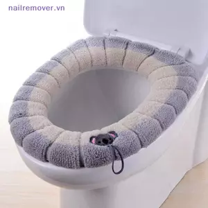 1 Cái Vỏ Ghế Nhà Vệ Sinh Phòng Tắm Ấm Mềm Có Thể Giặt Thảm Bao Miếng Lót Đệm Ghế MỚI