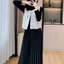 Phụ Nữ Mùa Xuân Thu Chắc Chắn Áo Vest Đen Nữ Cổ Điển Không Tay Áo Vest