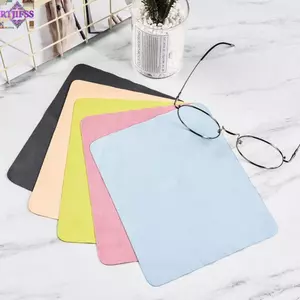 RTJIFSS 5 / 10 chiếc Vải làm sạch sợi nhỏ, Chất tẩy rửa kính bằng sợi siêu mịn, Phụ kiện kính mắt nhiều màu da lộn chất lượng cao Khăn lau màn hình