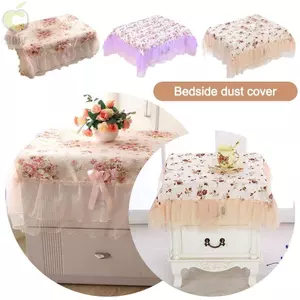 Khăn trải bàn tủ đầu giường ROLY, Khăn trải bàn hình chữ nhật chống bụi 75 * 80cm Nappe, Trang trí phòng ngủ đám cưới Giáng sinh Vỏ bàn đầu giường đa năng