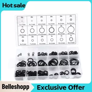 Belleshopp Bộ vòng đệm cao su O Ring 225 chiếc 18 kích cỡ Con dấu máy giặt Bộ đệm các loại để sửa chữa hệ thống ống nước ô tô
