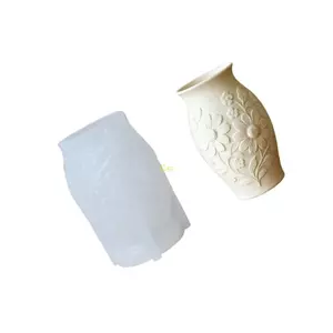 Flgo Thạch Cao Bình Khuôn Silicon Hoa Đúc Mẫu Cho Kệ Nhỏ Hiển Thị Hoạt Động Với Nhựa Xi Măng Và Bê Tông Trong DIY