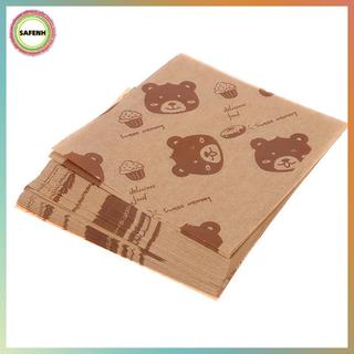 SAFENH 100 Chiếc Giấy Gói Bánh Sandwich Chịu Dầu Cấp Thực Phẩm Cho Bánh Mì Khoai Tây Chiên Nướng VN
