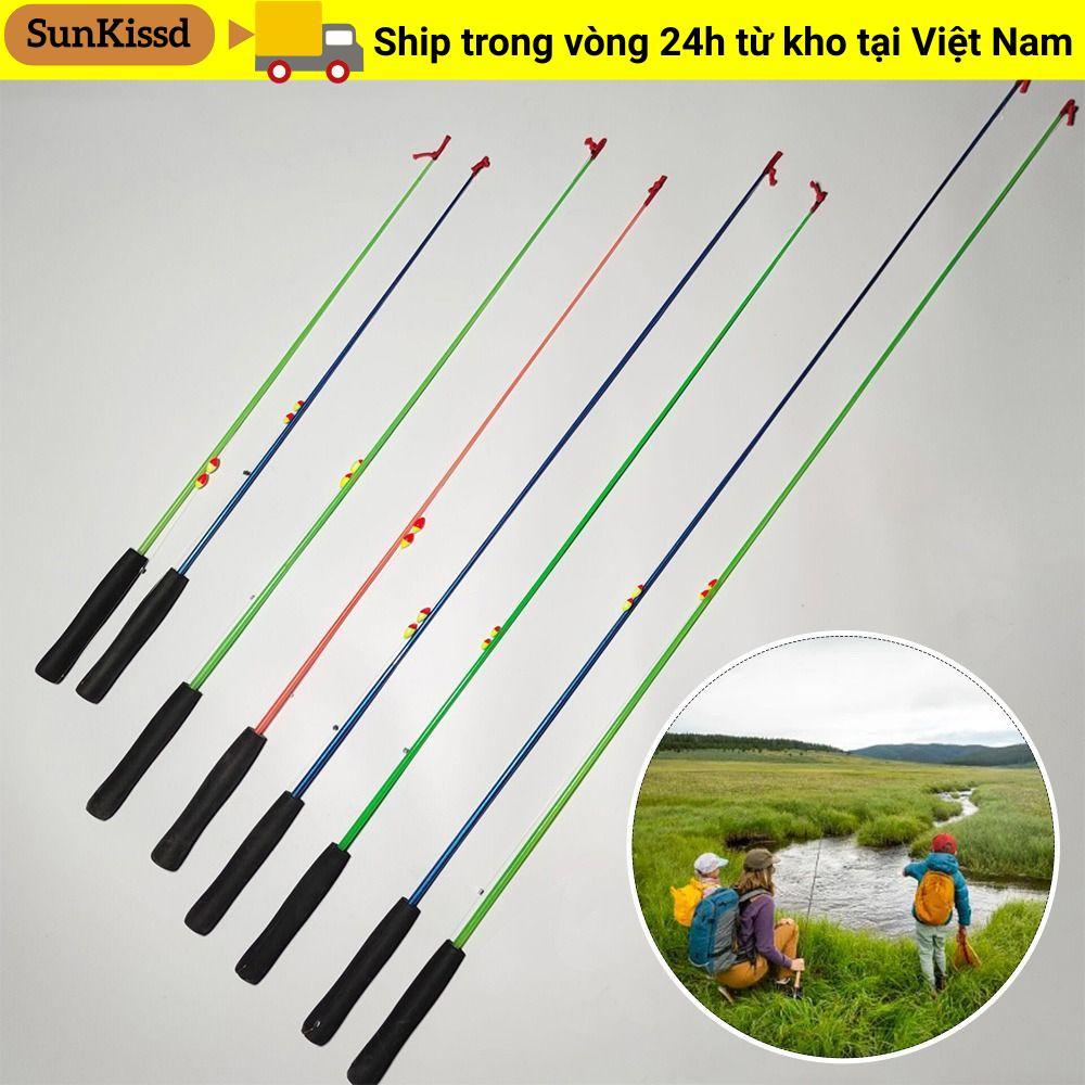SUNKISSD Bộ Dụng Cụ Câu Cá Spincast, Cần Câu Sợi Carbon 0.7/1.0/1.5/1.8/2.1m, Combo Cho Trẻ Em