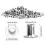 IFANSIN 500 chiếc Grommets Bộ kim loại bền bỉ 2mm Bộ Grommets đầy màu sắc, Bộ đinh tán bền Bộ Grommet nhỏ Đồ thủ công DIY