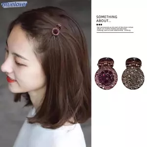 Bluelover 2 / 4 Chiếc Mini Tròn Kim Cương Giả Tóc Retro Zircon Nữ Cô Gái Móng Vuốt Kẹp Tóc Nhỏ Cua Tóc Bé Gái Phụ Kiện Tóc ﻿ Mới