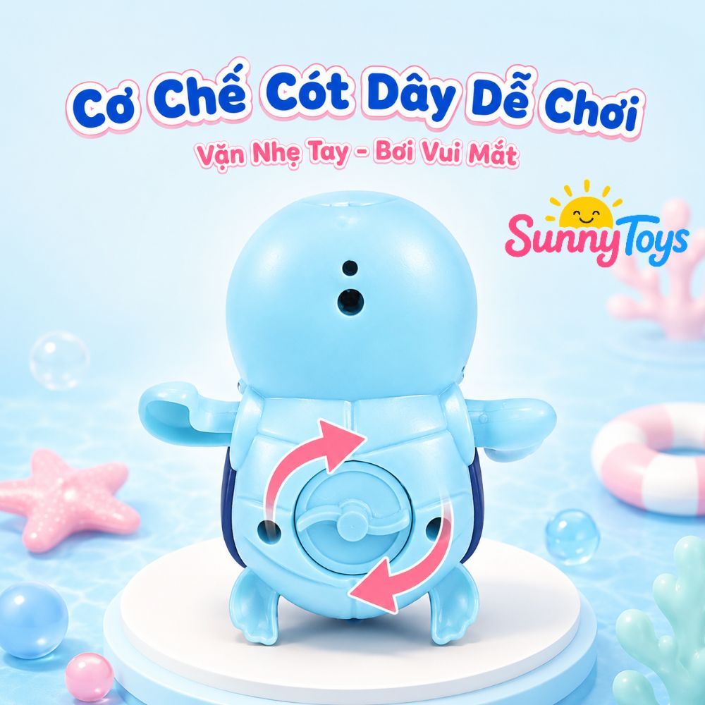 Bộ Thú Bơi Nhà Tắm 5 Món SunnyToys - Rùa, Cua, Cá, Vịt Cho Bé Tắm Vui Mỗi Ngày