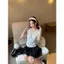 Áo thun ren chấm bi màu trắng khâu ren 2026 Phong cách mới Thiết kế mùa hè Phong cách Hàn Quốc Tay ngắn Slim-Fit