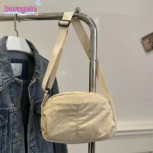 Túi đeo chéo BORAGETE, Túi vuông thông thường khô nhanh, Túi đeo vai màu trơn dung tích lớn bằng Nylon Quà tặng