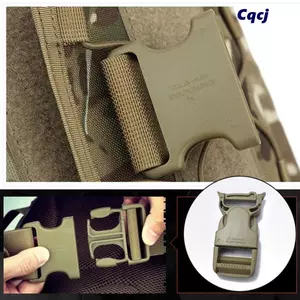 Khóa tháo bên CQCJ, Dây đeo cổ chó bằng nhựa đen / xanh, Đường kính trong chất lượng cao 25mm Webbing Dụng cụ ngoài trời Dụng cụ ngoài trời