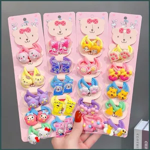 YT4 Sanrio Melody Kuromi Trẻ Em Khăn Nhỏ Vòng Buộc Tóc Dây Cao Su Tóc Dây Tóc Dây Đầu Dây Tóc accessori