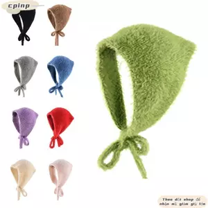 CPINCP Dây Đeo Đầu, Phong Cách Pháp Dệt Kim Sợi Dây Buộc Đầu Mũ, Sang Trọng Dễ Thương Giữ Ấm Cho Nữ Khăn Trùm Đầu Mùa Đông